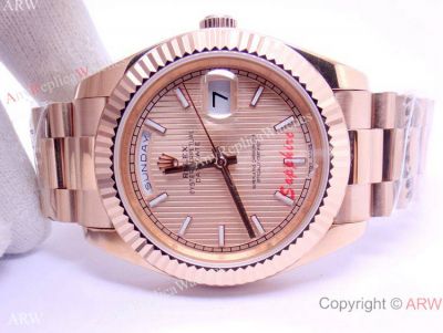 New Style Rolex Day-Date II Rose Gold Watch 41mm
